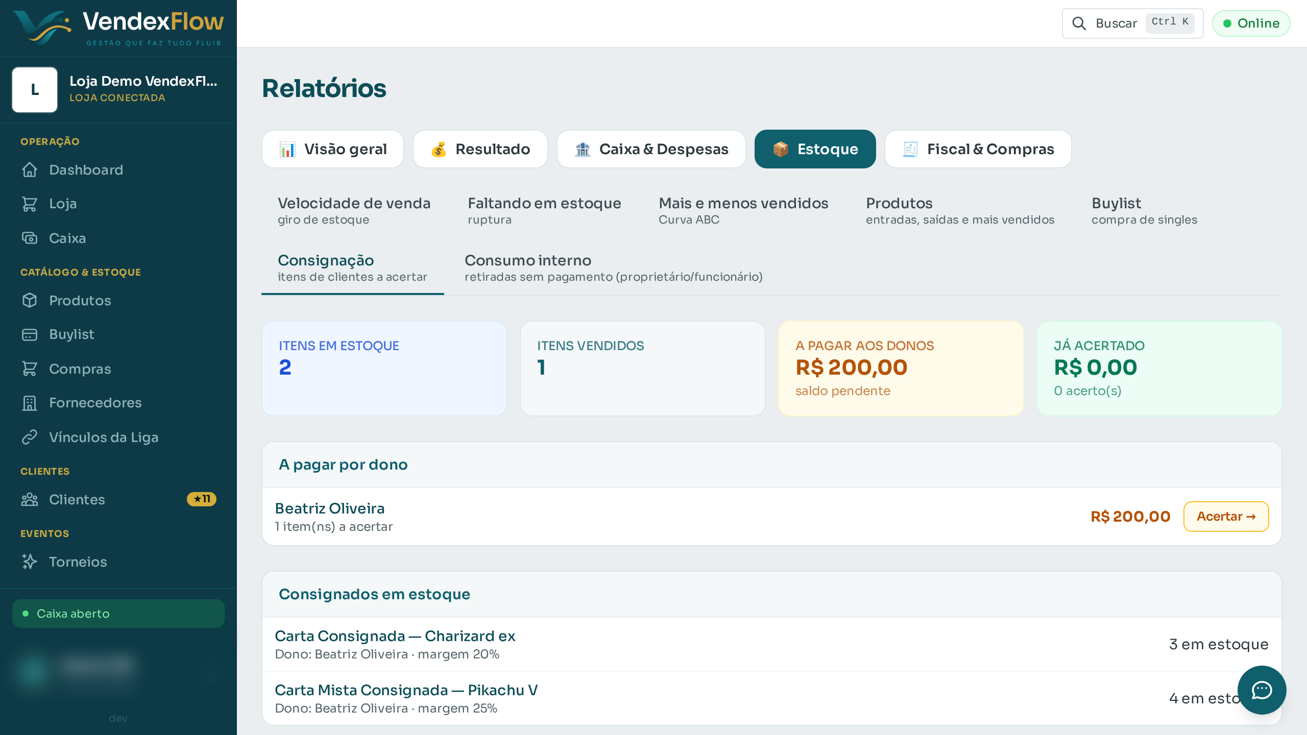 Prévia: Acertar a consignação com o dono