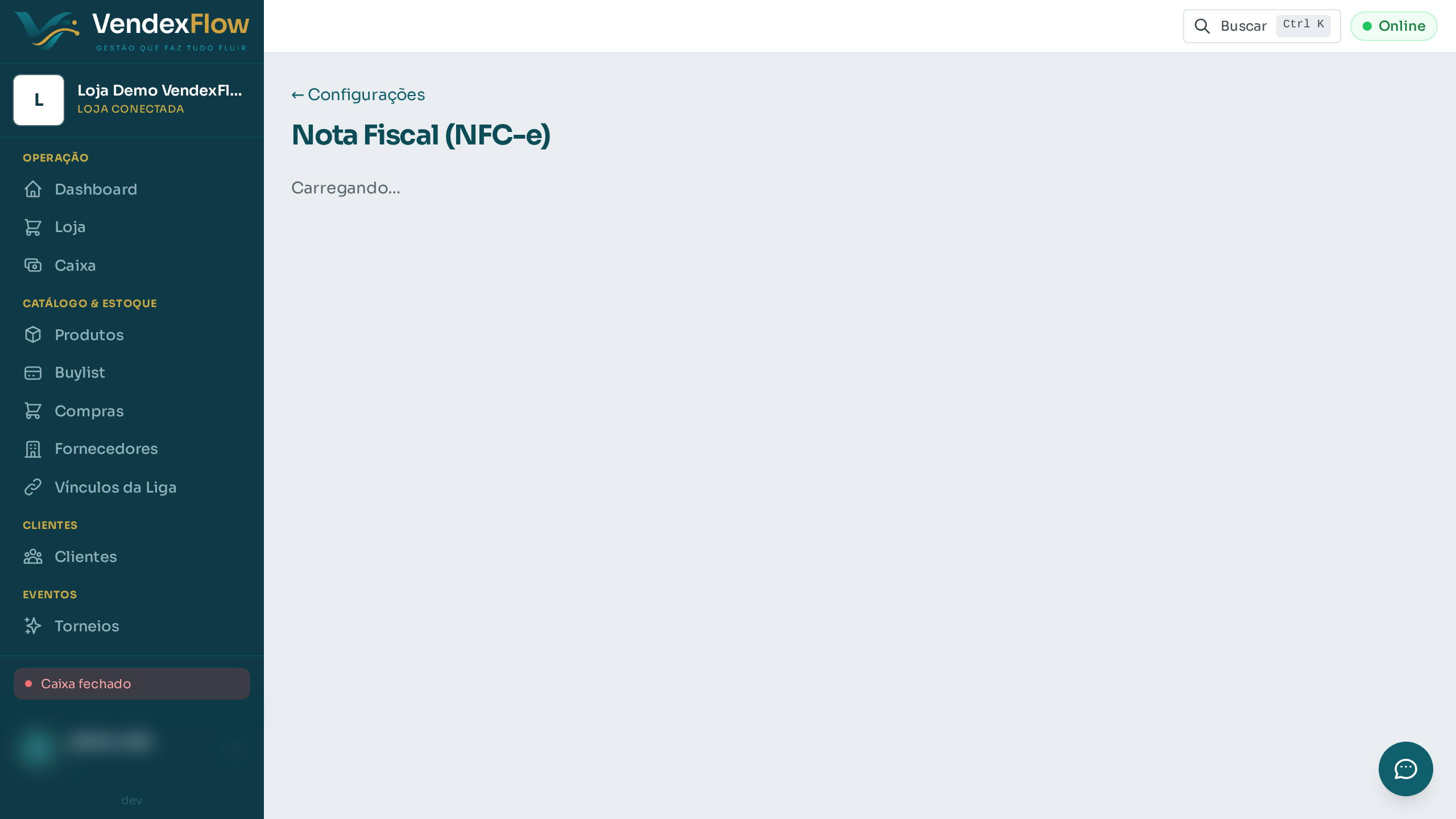 Prévia: Configurar e emitir NFC-e