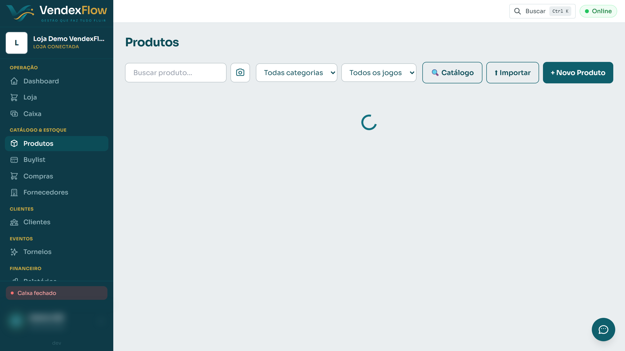 Prévia: Importar seu estoque por planilha